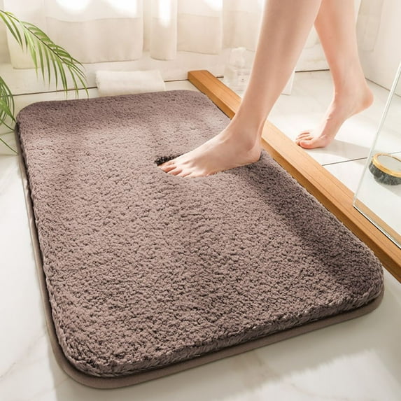 CSCHome Washable Soft Plush Bathroom Rug Solid Colors Bath Rugs Thick Plush Quick-Drying Floor Mats for Home Tub