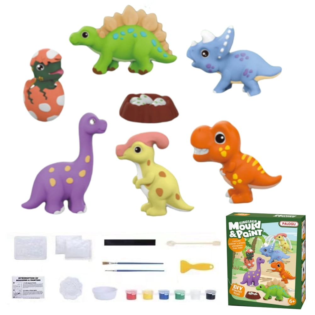 CSCHome Toddler Baby Dinosaurs Painting Kit Figurines Drawing Toys for Kids Aged 4 5 6 7 8-12 Creative Toys Plaster Painting Toys