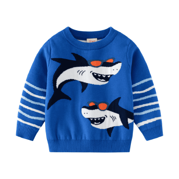 CSCHome Toddler Boys Cotton Sweatshirt Cute Shirts Clothes Pattern Pullover Sweater Long Sleeve Crewneck Tops Tee 2-7T