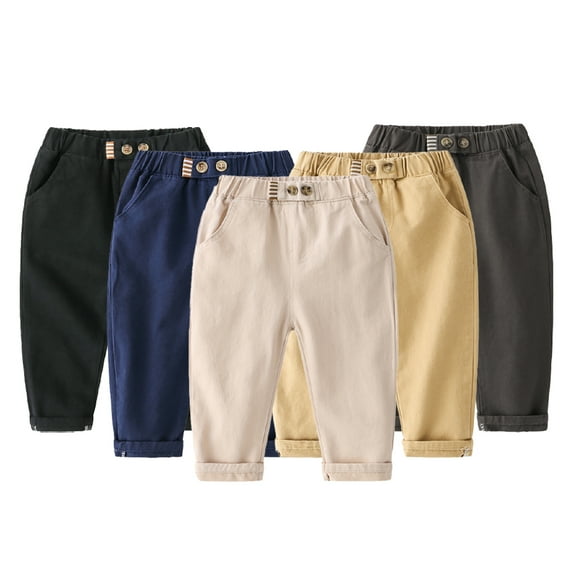 CSCHome Toddler Boys Girls Cotton Pants for Kids Winter Pants Casual Fall Fashion Long Pants for 1-8Y