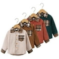 thumbnail image 1 of CSCHome Toddler Kids Boys Shirt Jacket 1-7T Long Sleeve Button down Tops Jacket Shacket Jacket Spring Autumn Coat Clothes, 1 of 7