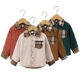 thumbnail image 1 of CSCHome Toddler Kids Boys Shirt Jacket 1-7T Long Sleeve Button down Tops Jacket Shacket Jacket Spring Autumn Coat Clothes, 1 of 7