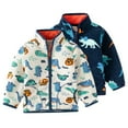 thumbnail image 1 of CSCHome Toddler Kids Fleece Jacket Coats for Boys Girls,Autumn Winter Warm Lightweight Cardigan Outerwear Dinosaur Zipper Baby Warm Coats for 2-7Years, 1 of 8