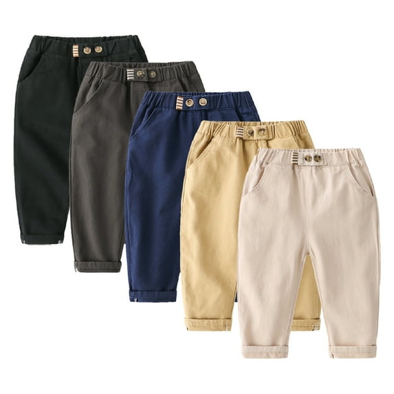 CSCHome Toddler Kids Long Pants for Boys Girls Cotton Sweatpants Pants Casual Autumn Winter Pants for 1-8Y