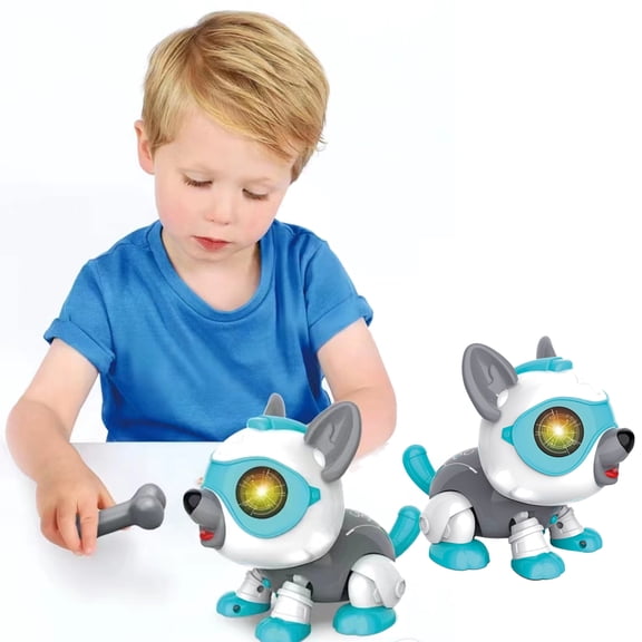CSCHome Toddler Robot Toys Kids Multi-function Interactive Robot Dog Toys Voice Control Electronic Stunt Puppy Birthday Gift