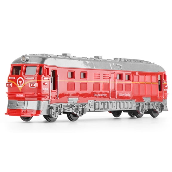 CSCHome Toddler Train Toys, With Two-Way Inertia Driving Lights and Sounds, Electric Inertia Train Toys(Red)