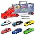 thumbnail image 1 of CSCHome Toy Truck Car Transport Car Carrier Truck for Kids Container Portable Storage Box for 3 4 5 6+yrs Old Kids(Red), 1 of 7