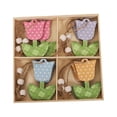 thumbnail image 1 of CSCHome Tulips Decor Garden Curb Aisle Wooden Sign Party Hanging Home Decorations 12PCS, 1 of 7
