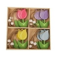 thumbnail image 1 of CSCHome Tulips Decor Garden Curb Aisle Wooden Sign Party Hanging Home Decorations 12PCS, 1 of 6