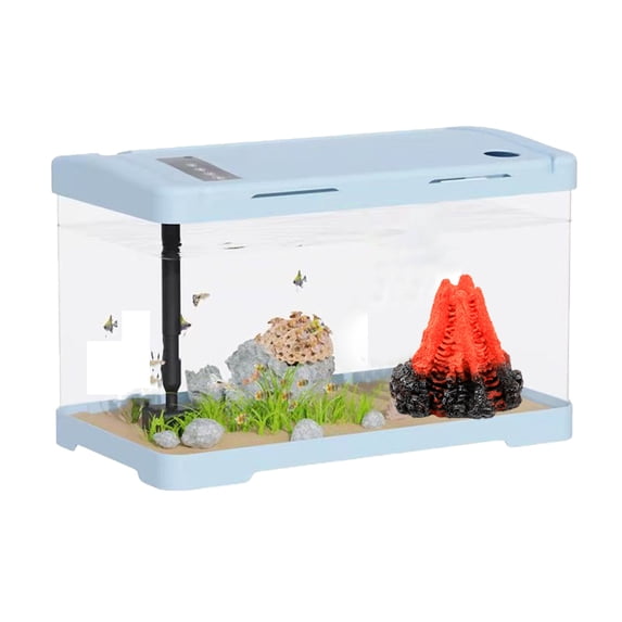 CSCHome Turtle Tank Decor Beautiful Aquarium Decoration Resin Simulation Volcano, Funny Design,Realistic Colors Fish Tank Decorations for Home Office