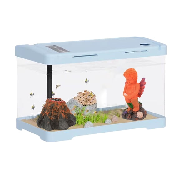 CSCHome Turtle Tank Decor Beautiful Aquarium Decoration Resin Simulation Volcano, Funny Design,Realistic Colors Fish Tank Decorations for Home Office