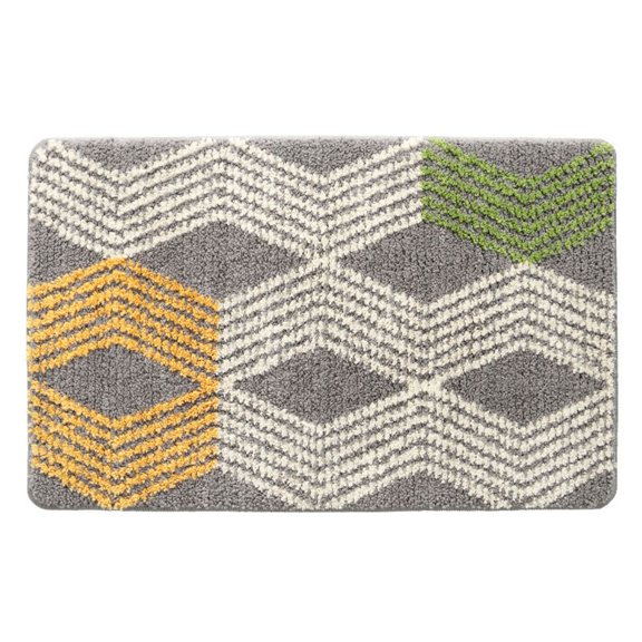 CSCHome Washable Bathroom Rugs Soft Fiber Fabrics Bath Mat Fine Printing Bathroom Mats for Tub, Shower & Door 15.8X23.6inch