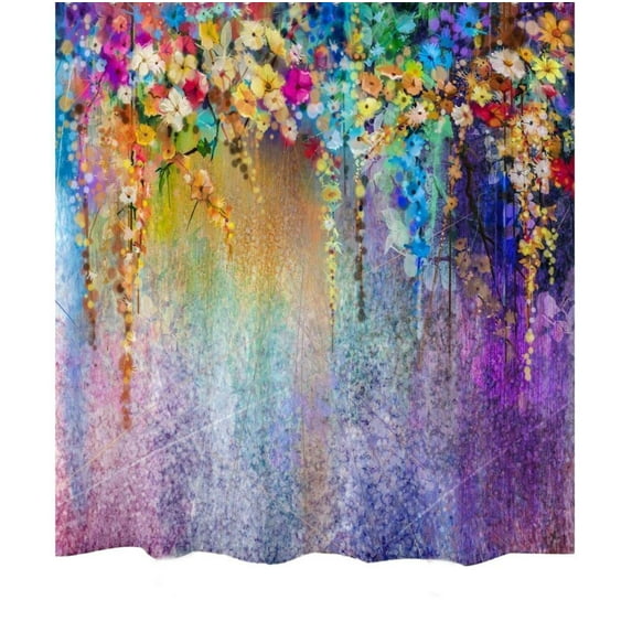 CSCHome Waterproof Shower Curtain & Room Partition Curtains Anti-Mold Rustic Printingshower Liner 71x71inch