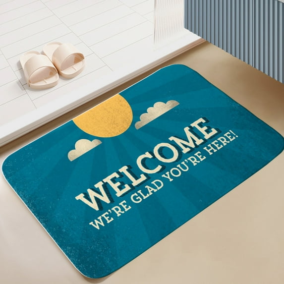 CSCHome Welcome Mats for Front Door Door Mats Durable Indoor Outdoor Door Rugs for Entryway, Patio, High Traffic Areas