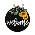 thumbnail image 1 of CSCHome Welcome Sign for Front Door Rustic Round Wooden Home Sign Decoration for Spring Summer Fall All Seasons Holiday Christmas, 1 of 6