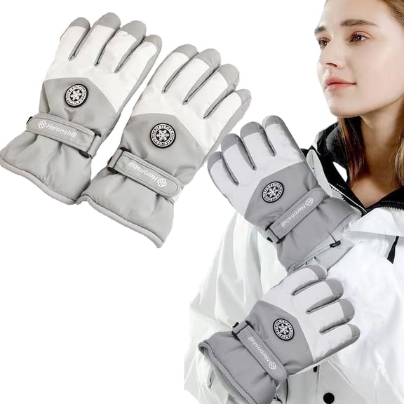 CSCHome Winter Gloves Adjustable Warm Waterproof Ski Gloves Anti-Slip Snow Gloves for Ourdoor Sports
