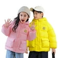 thumbnail image 1 of CSChome Baby Kids Boys Girls Winter Warm Jacket Ears Hooded Puffer Cotton Coats Toddler Fleece Lined Cotton Outerwear Tops for 1-8 Years Old, 1 of 6