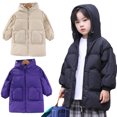thumbnail image 1 of CSChome Middle Large Kids Hooded Puffer Down Jacket for Boys Girls Winter Mid-Length Warm Puffer Down Coats 3-12 Years Toddler Zipper with Pockets Outwear, 1 of 9
