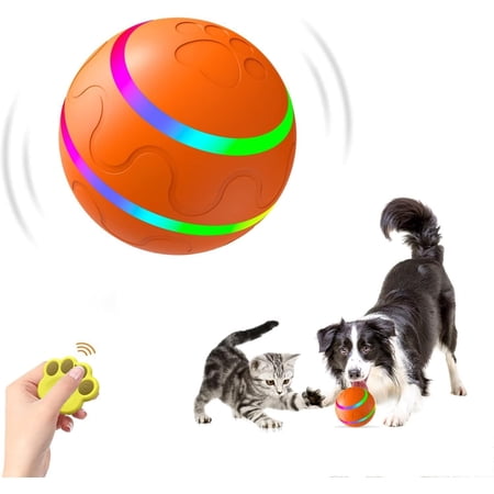 CSD Interactive Dog Toy Ball with Remote Control, Active Rolling Ball for Aggressive Chewers, Round