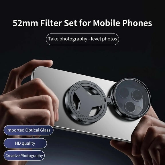 CSEONE 2 in 1 Magnetic Lenses Set CPL Magnetic Suction Antireflective Polarizer Optical Coating Starlight High-definition Photography Filter 52mm Christmas Ornaments House Decor Living Room Decor