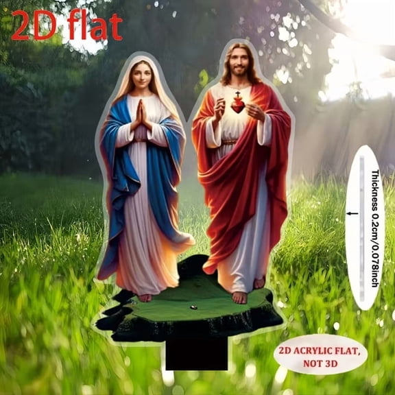 CSEONE Bohemian Style Madonna Garden Acrylic Outdoor Floor Decoration Weatherproof Art Piece for Patio Lawn Landscape Boho Decor Christmas Gifts Birthday Gifts Holiday Gifts