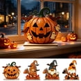 thumbnail image 1 of CSEONE Halloween Decoration Indoor, 2D Halloween Pumpkin Ghost Table Decor, Wooden Standee Mantel Shelf Decoration, Flat Halloween Decor for Festive Party Display, C, 1 of 7