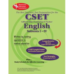 Pre-Owned CSET: English Subtests I-IV (CSET Teacher Certification Test Prep) (Paperback) 0738601853 9780738601854