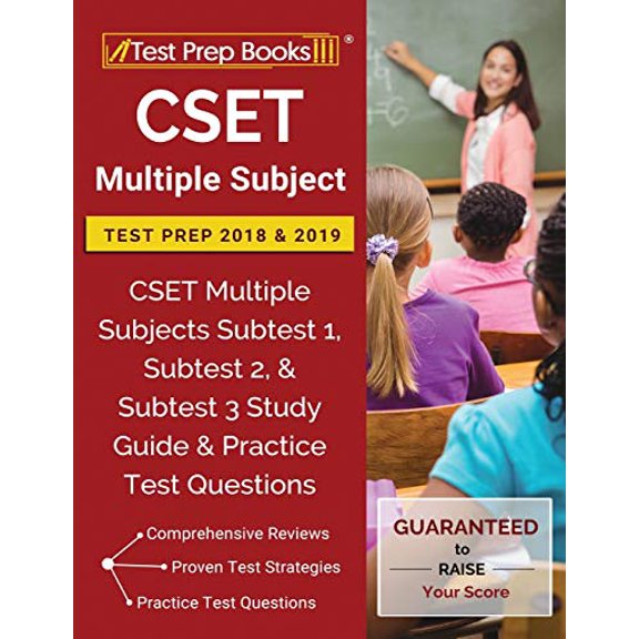 Pre-Owned CSET Multiple Subject Test Prep 2018 & 2019: CSET Multiple Subjects Subtest 1, Subtest 2, & Subtest 3 Study Guide & Practice Test Questions (Paperback) 1628455608 9781628455601