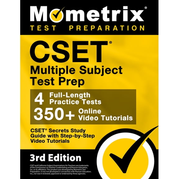 CSET Multiple Subject Test Prep - CSET Secrets Study Guide, Full-Length Practice Exam, Step-By-Step Review Video Tutoria, (Paperback)