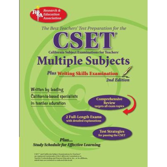 Pre-Owned CSET: Multiple Subjects plus Writing Skills Exam: 2nd Edition (CSET Teacher Certification Test Prep) (Paperback) 0738603341 9780738603346
