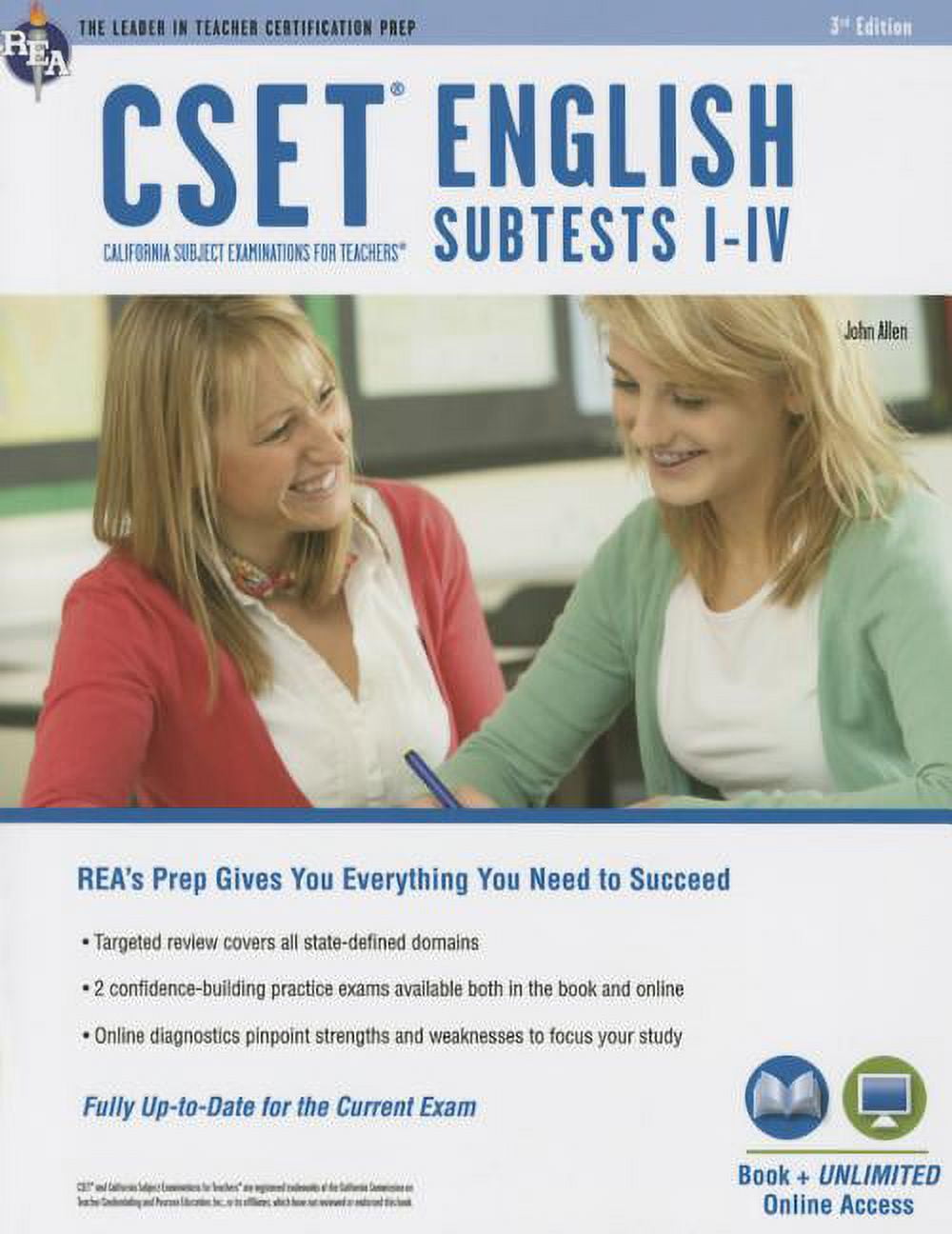 CSET Teacher Certification Test Prep CSET English Subtests IIV Book