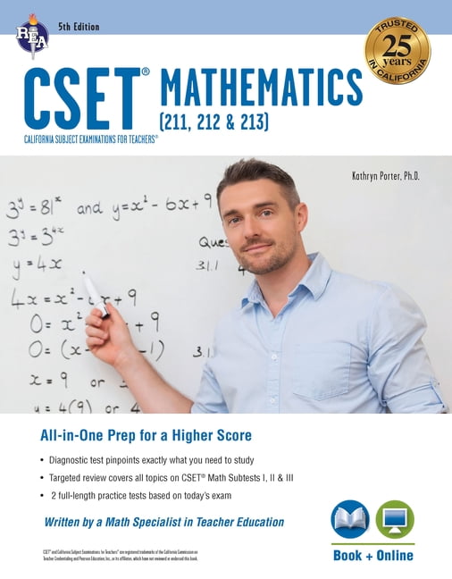 Cset Teacher Certification Test Prep CSET Mathematics Book + Online ...