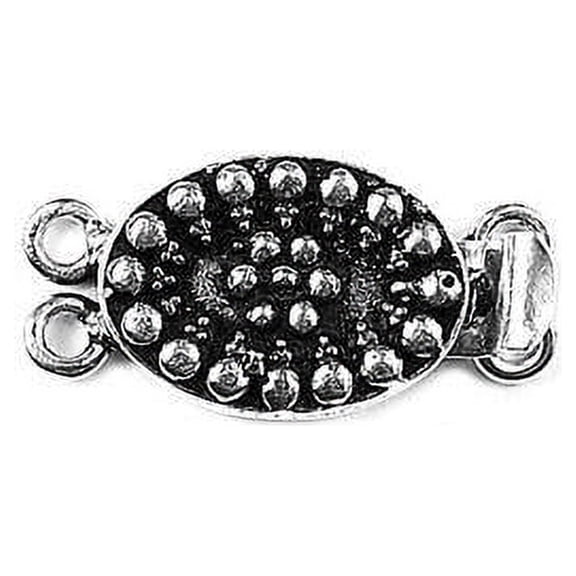CSF-379 Silver Overlay Multi Strand Clasp With 2 Hole