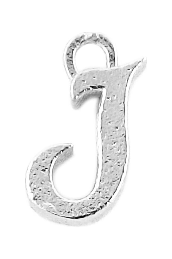 CSF-482 Silver Overlay Alphabet 'J' Charm