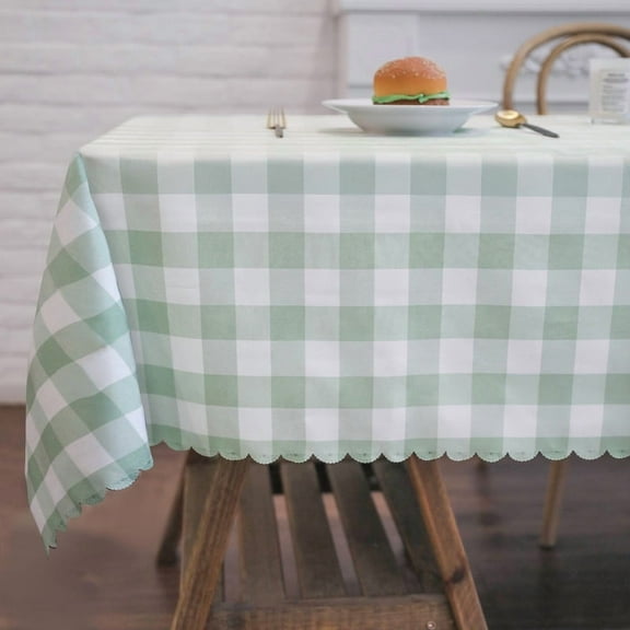 Rectangular table tablecloth, stain resistant, durable and wrinkle resistant, suitable for dining room, party, birthday party and wedding decoration, 63"×55", black and green