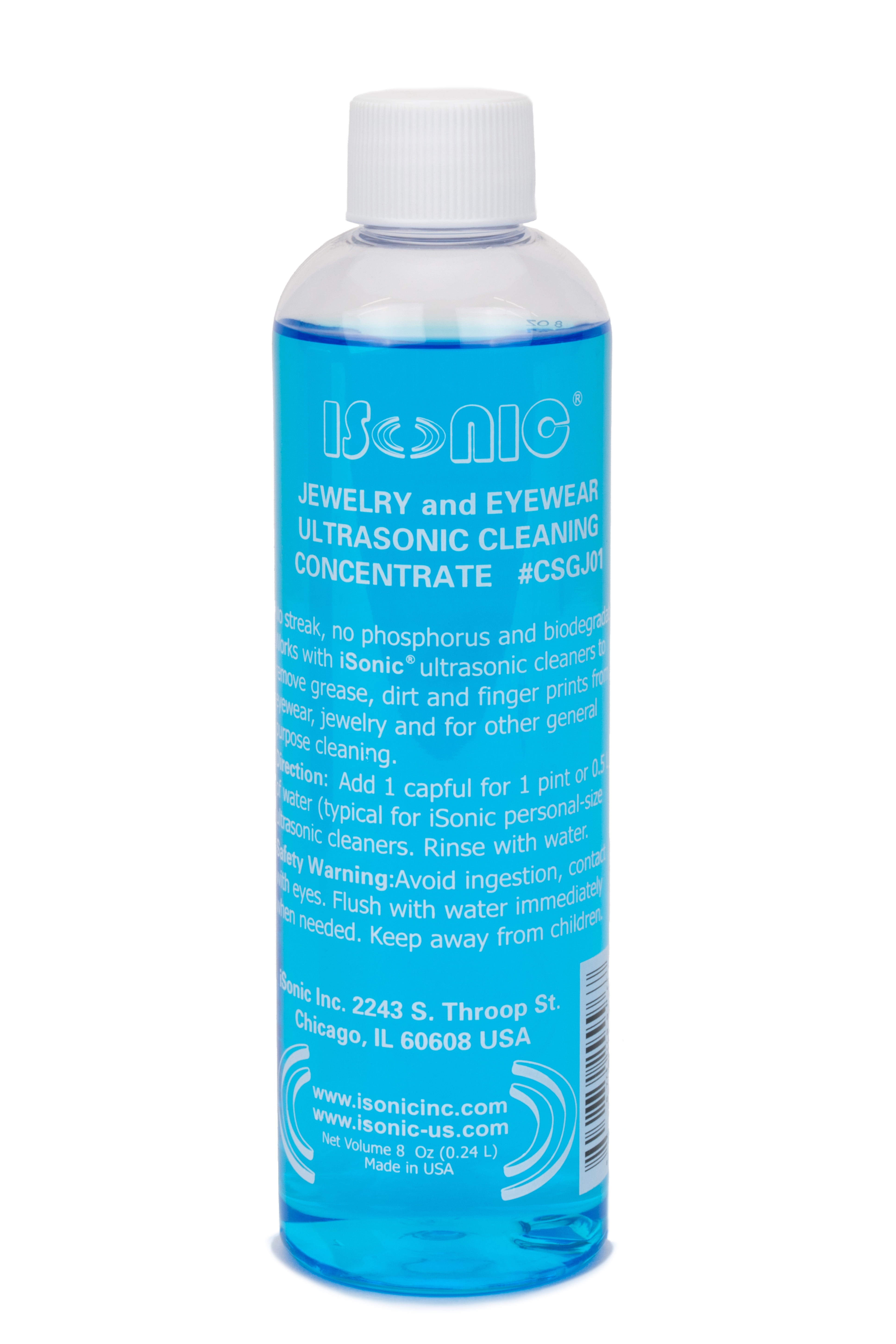 iSonic® CSGJ01 Ultrasonic Jewelry/Eye Wear Cleaning Solution