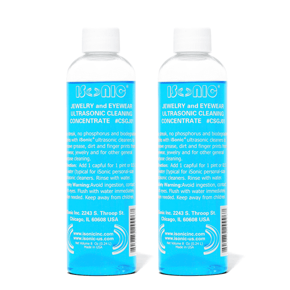 iSonic - CSGJ01x2 CSGJ01-8OZx2 Ultrasonic Jewelry/Eye Wear Cleaning Solution Concentrate (Pack of 2)