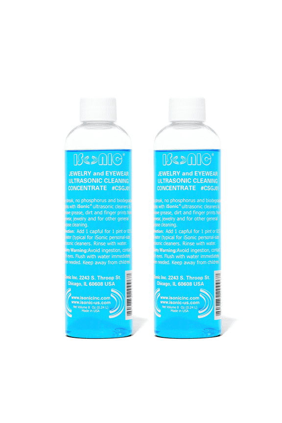 - CSGJ01x2 CSGJ01-8OZx2 Ultrasonic Jewelry/Eye Wear Cleaning Solution Concentrate (Pack of 2)