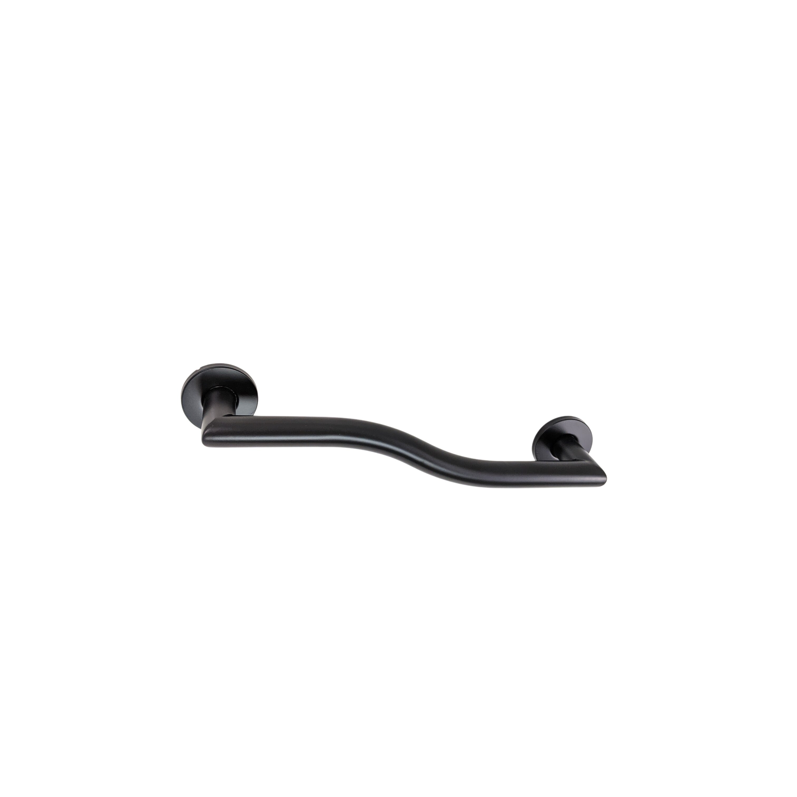 CSI Bathware Right Hand Modern Wave Shaped Grab Bar 14 Inch Matte Black
