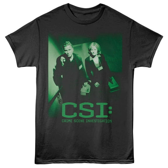CSI Las Vegas Grissom & Willows Men's T Shirt (Charcoal, AdultL)