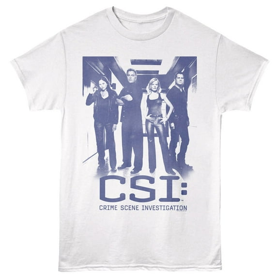 CSI Vegas Squad Men's T Shirt (White, Adult3XL)