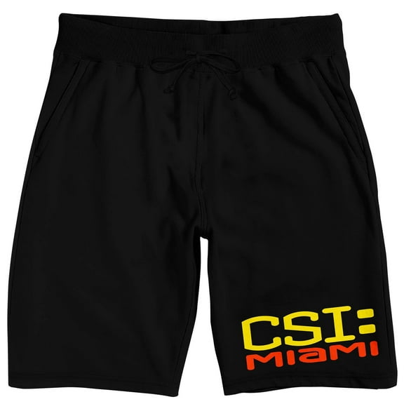 CSI: Miami Title Logo Men's Black Lounge Shorts-Small