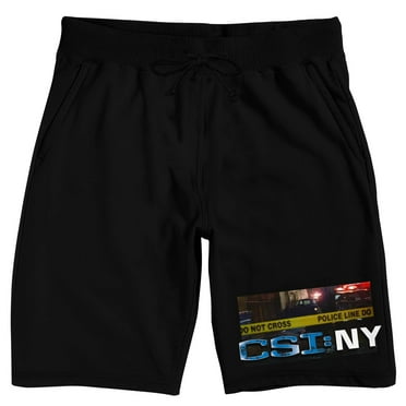 CSI: NY Title Logo Men's Black Lounge Shorts-XXL