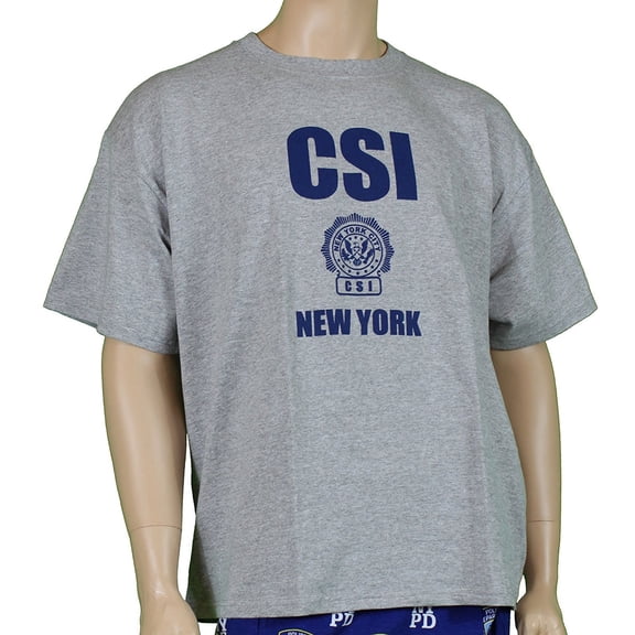 CSI New York Crime Scene Tee Investigation T-Shirt Gray Large