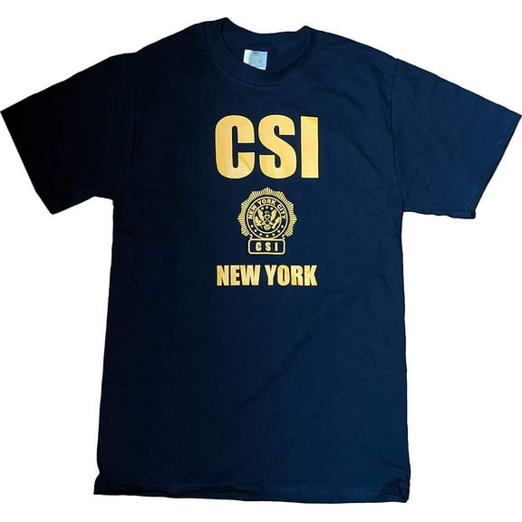CSI New York Crime Scene Tee Investigation T-Shirt Navy Small