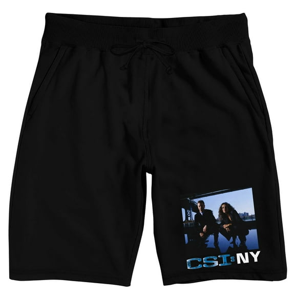 CSI: New York Men's Black Lounge Shorts-XL