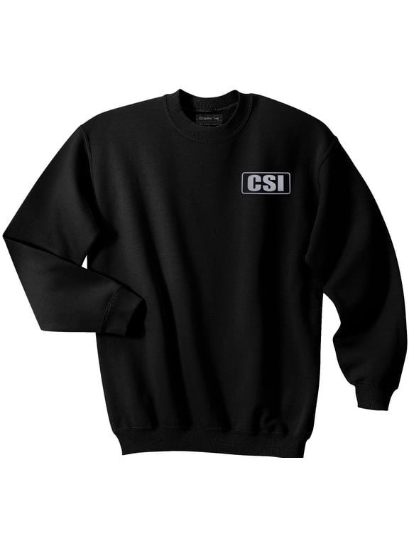 CSI sweatshirt with REFLECTIVE LOGO, secret agent sweatshirt.