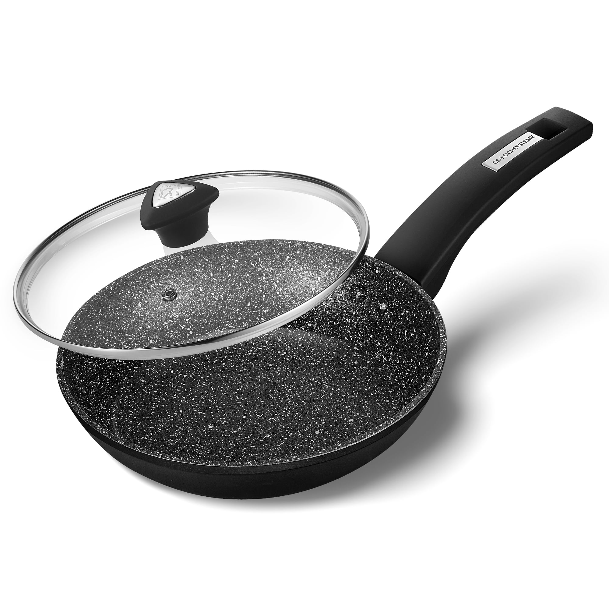 CSK 11" Large Stone Earth Nonstick Frying Pan with Lid Nonstick