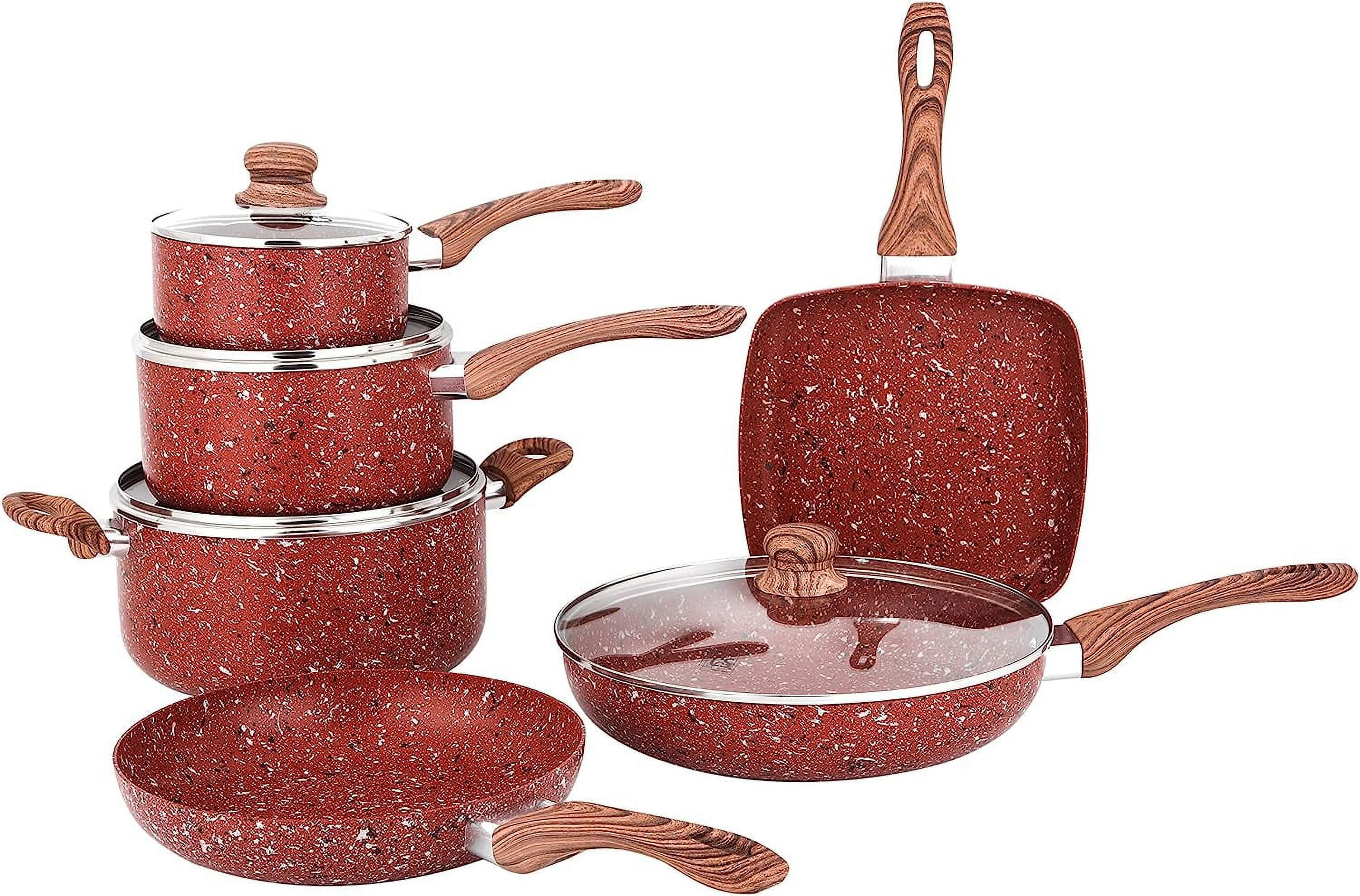 CSK Nonstick Cookware Set Nonstick Frying Pans, Granite Nonstick