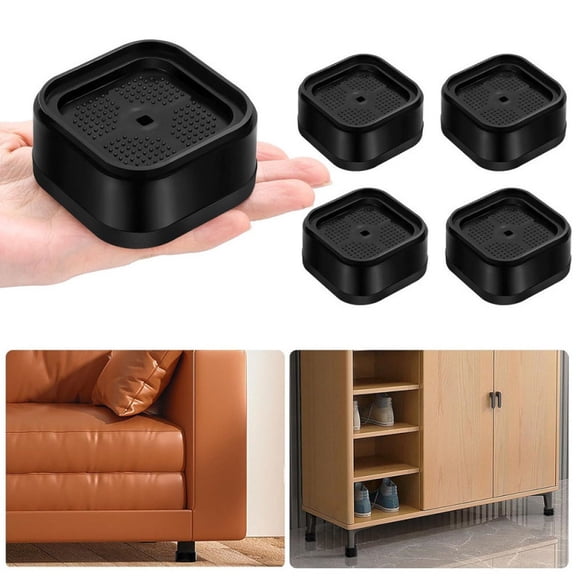 CSONGAZA 4Pcs Chair Raisers, Furniture Risers Furniture Risers, Chair Raisers, Desk Riser Blocks, Square Stackable Bed Raisers Blocks Lift Height 3.5cm,Bed Raisers Heavy Duty